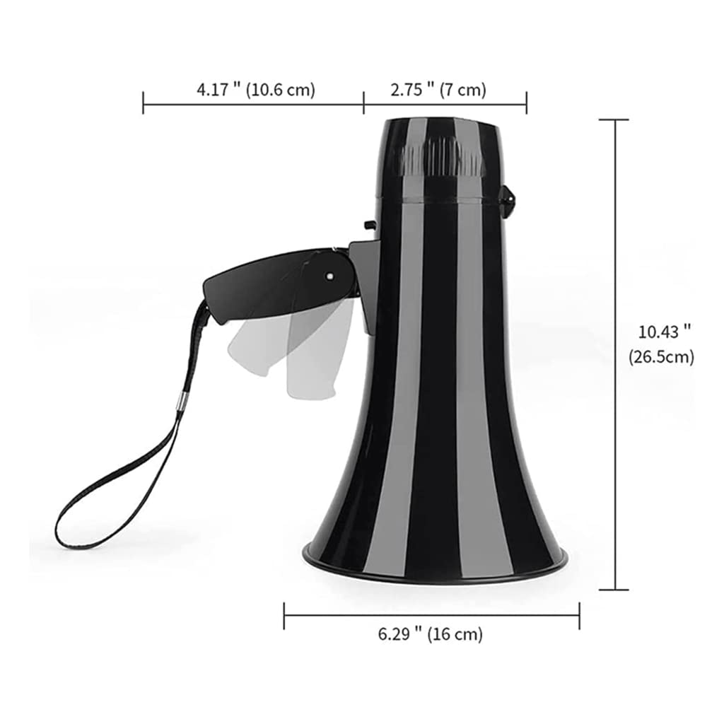 Megáfonos Altavoz Megáfono Portátil 35W Banda Power Band Micrófono de Mano Desmontable Sirena Integrado para Agujeros de Seguridad Altavoz Bullhorner Claro