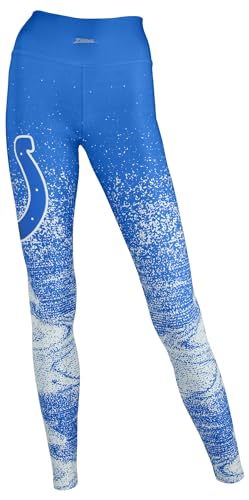 Zubaz Officially Licensed Women's NFL Static Fade Legging, Indianapolis Colts, Size Medium