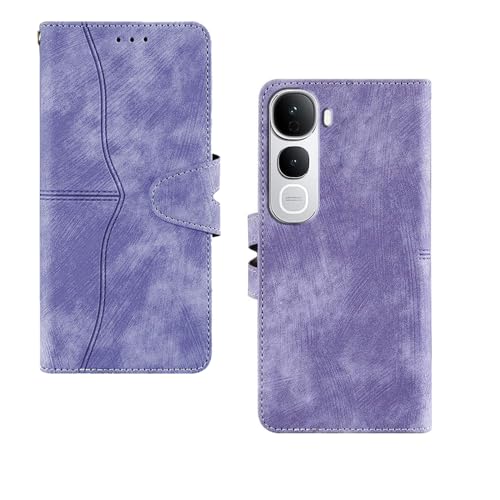 Image of amazon basics Vivo Y400 Pro 5G Flip Cover | Card Pockets Wallet & Stand | Flip Cover for Vivo Y400 Pro 5G (Purple)