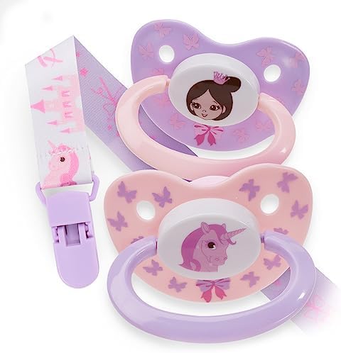 rn　son and daughter Rearz - Princess Pink - Adult Pacifier with Lanyard and Clip