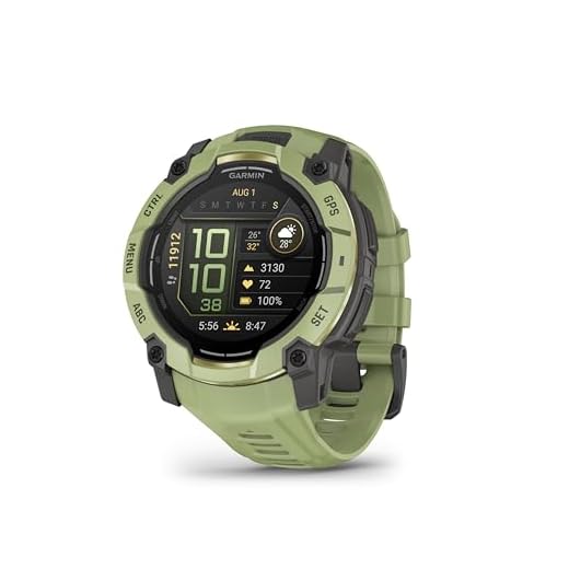 Garmin Instinct 3, 50mm Rugged GPS smartwatch with AMOLED Screen,Built in Sports apps & Health Monitoring, LED Flashlight, Shock Resistant, 10ATM, up to 24 Days Battery Life, Fern Green