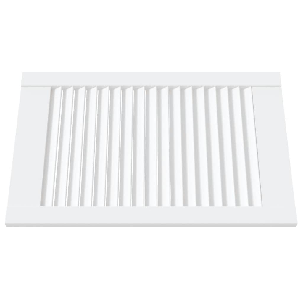 Genérico Puerta de Armario Lamas 2 uds Madera Pino Blanco 61,5x39,4 cm,Bricolaje,Accesorios de Bricolaje,Ferretería para armarios,Puertas de armarios-151152