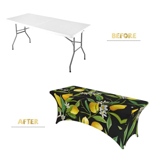 Nappe de table extensible citron pour sublimer vos fêtes et buffets de mariage