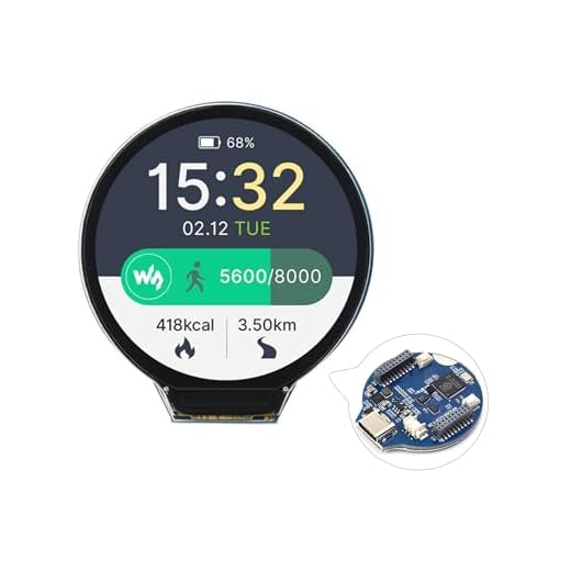 RP2350 MCU Board with 1.28inch Round LCD 240×240 Pixels, IPS Panel, 65K Color, Dual-core & Dual-Architecture Design