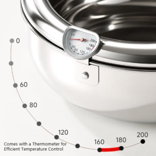 Olla freidora de 24 cm compatible con inducción para alitas 7