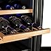 Koldfront TWR247ESS 24 Bottle Free Standing Dual Zone Wine Cooler - Black and Stainless Steel