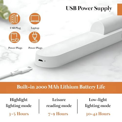 Image of Rechargeable Study Lamp for Table with 3 Color Temperature & Stepless Dimming | LED Desk Light for Study Room, Bedroom, Office & Reading | Portable Battery Operated Study Light