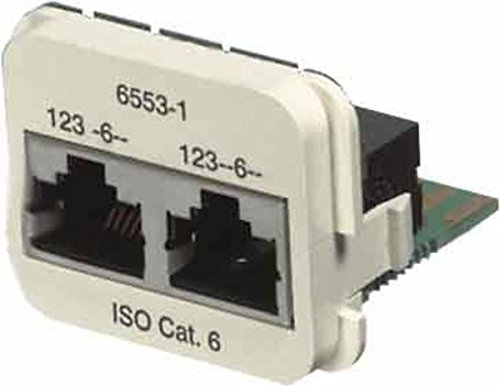 Preisvergleich Produktbild CommScope / AMP Netconn Doppel-Einsatz Kat.6A rws 0-1711801-5 2x10 / 100BT Einsatz / Abdeckung für Kommunikationstechnik 7330268085444