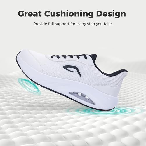 Image of IIV Mens Walking Shoes with Arch Support Wide Toe Box Tennis Sneakers Plantar Fasciitis Running Shoes