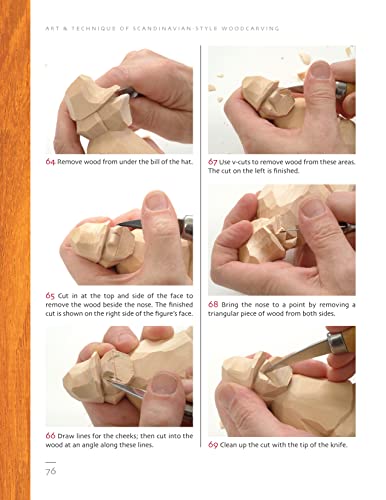 Art & Technique of Scandinavian-Style Woodcarving: Step-by-Step Instructions & Patterns for 40 Flat-Plane Carving Projects (Fox Chapel Publishing) Designs for a Teacher, Birdwatcher, Rooster, and More - Image 6