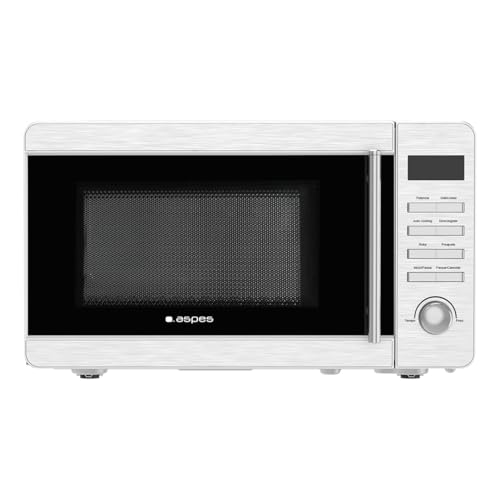 Aspes Microondas 20 Litros Grill Libre Instalación, Inox AMW2701DGX. 700W, 5 Programas, Control Electrónico, Modo Descongelación, Revestimiento Interior, Fácil Limpieza, Temporizador 35min.