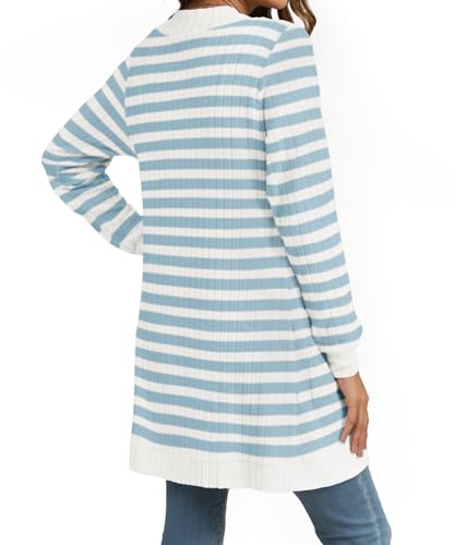 Image of YSYOKOW Cardigan Sweaters for Women Long Sleeve Open Front with Pockets | Long Cardigans for Women Lightweight Soft Casual Dressy Loose Fit Cardigan Sweater with Pockets for Work and Office