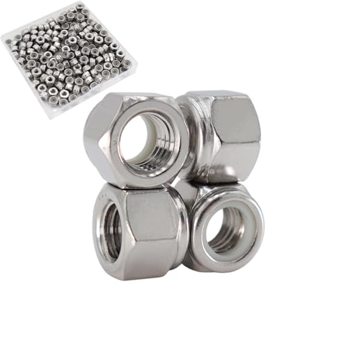Écrous autofreinés inox 304 anti-desserrage #10-24 avec insert nylon pour fixation industrielle