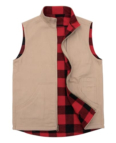 Image of ZENTHACE Men's Full Zip Reversible Work Casual Vest