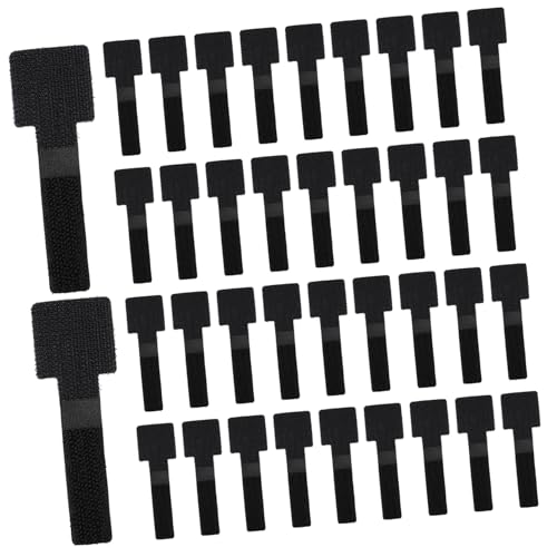 jojofuny 100PCS Hook and Loop Cable Straps, Clips adhesivos para cables, organizadores reutilizables para gestión de cables bajo escritorio, ajustables para oficina en casa miniatura 1