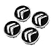 XCBW 4 pièces 60mm moyeu de Roue Capuchon Central Logo emblème Jante Refit Badge Couverture pour c-Citroen C1 C2 C3 C4 C5 C6 C8 C4L DS3 DS5,Noir