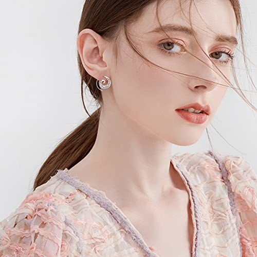 Filigree Pull Through Earrings 925 Sterling Silver Filament Hoop Earring Jewelry Mother's Day Gift For Women Mom Girls #TOP1