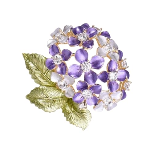 Joyería hecha a mano con flores brillantes y textura de aleación para varias ocasiones