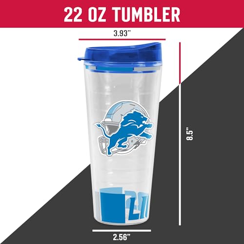Image of Rico Industries NFL Football Double Wall Classic 16oz Or 20oz Tritan Tumbler W Lid