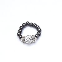 Algopix Similar Product 20 - Silver Crystal Shamballa Magnetic
