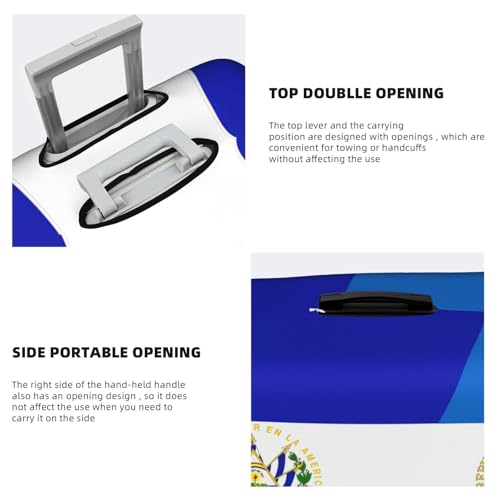 Travel Luggage Cover Half El Salvador Half Nicaragua Flag Fashion Washable Baggage Suitcase Protector Fit For Luggage Large4