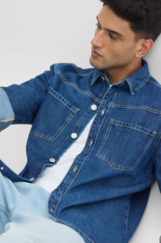 Image of SNITCH Blue Full Sleeve Denim Shirts