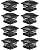 Davinci Lighting Renaissance Solar Outdoor Post Cap Lights - Includes Bases for 4x4 5x5 6x6 Posts - Bright LED Light - Slate Black (8 Pack)