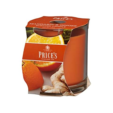 Price's Mandarin & Ginger Jar Candle - Long Lasting Cover