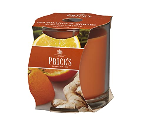 Price's - Mandarin & Ginger Jar Candle - Sweet, Fruity, Quality Fragrance - Long Lasting Scent - Up to 45 Hour Burn Time