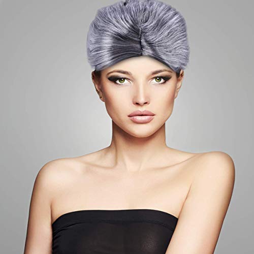 Amosfun Conjunto de Fantasia de 2 Peças de Velhinha Peruca Vovó Velhinha Gorros Ã“culos Vovó Ã“culos