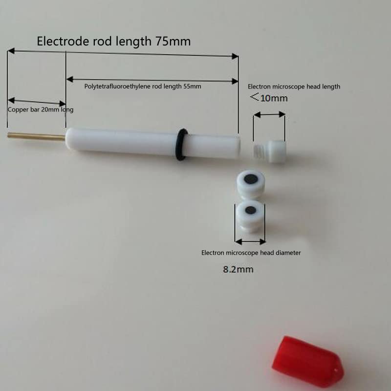 Electrodo de carbono vítreo para microscopio electrónico, oro y platino 6