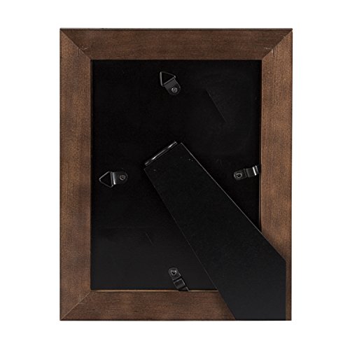 DesignOvation Kieva Solid Wood Picture Frames, Distressed Espresso Brown 5x7, Pack of 6