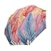 KAAVIYO Repeating Feathers Art Umbrella Windproof Automatic Foldable Umbrells Auto Open Close for Men Women Kids