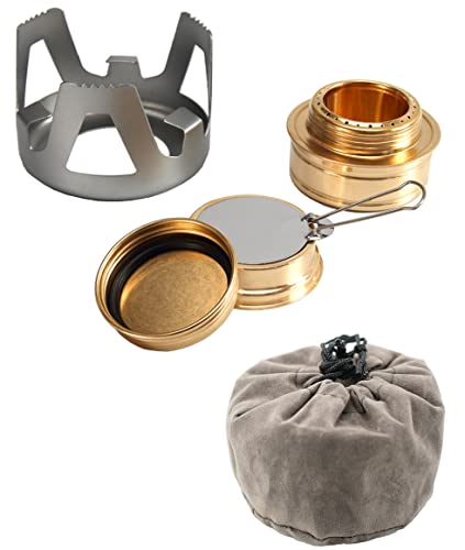 Dzrzvd Mini Alcohol Backpacking Stove, Lightweight Brass Spirit Burner With Aluminium Stand For Camping Hiking And Picnic (Green) #TOP7