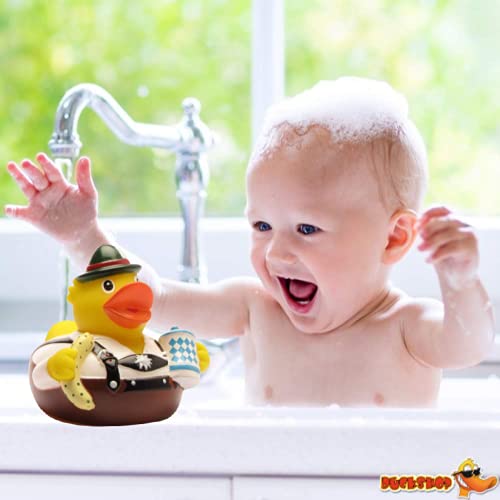 Duckshop I Badeente City Duck Bayern I Quietscheente L8cm I Quietscheentchen I Geschenk für Oktoberfest I Präsent Sammler I Souvenir