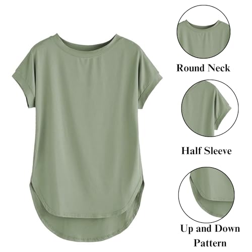 Image of Fabricorn Combo of Plain Color Stylish Up and Down Cotton Tshirt for Women