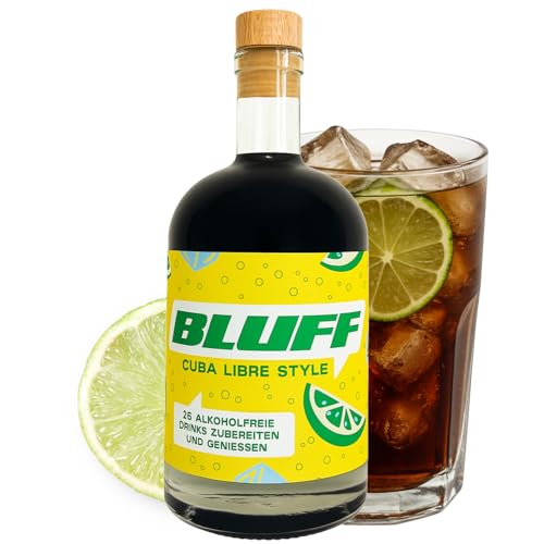 BLUFF Cuba Libre Alkoholfrei I Reicht für 25 Cocktails I Ideal für alkoholfreier Rum-Cocktail I Perfekte Basis für Virgin Cuba-Libre I Rum Alternative für Drinks ohne Alkohol BLUFF Cuba Libre Alkoholfrei I Reicht für 25 Cocktails I Ideal für alkoholfreier Rum-Cocktail I Perfekte Basis für Virgin Cuba-Libre I Rum Alternative für Drinks ohne Alkohol