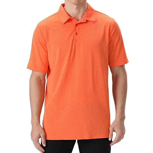 visionreast Polo Homme Manches Courtes Golf Tennis Poloshirt Protection Solaire à Séchage Rapide Polos Extensible Respirant Sports T-Shirt Cover