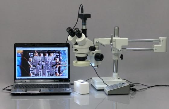 AmScope MU140-CCD 1.4MP USB2.0 Color CCD C-Mount Microscope Camera with 0.5X Reduction Lens, Sony ICX205AK Sensor, 15fps, for Fluorescence and Darkfield, Windows/Mac/Linux