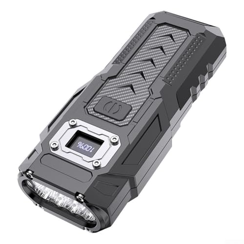 Compact COB LED Flashlight with Digital Battery Display and Magnetic Power Bank, Ideal for Camping, Hiking and Outdoor Use