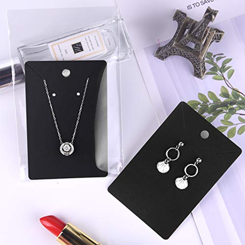 image for MIAHART 150 Set Earring Display Card with 150 Pcs Self-Seal Bags, Earr