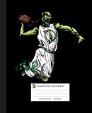 Boston Celtics, Zombie Play Football Composition Notebook: Basketball Notebook| Wide-Ruled 120 Pages, 7.5x9.25 Inches| Perfect gift for Boston Celtics, Basketball Lovers, Students, Teachers