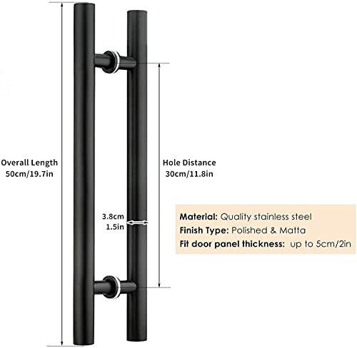 Conjunto de puxadores de porta, maçaneta de porta deslizante de celeiro de entrada dois lados com fe
