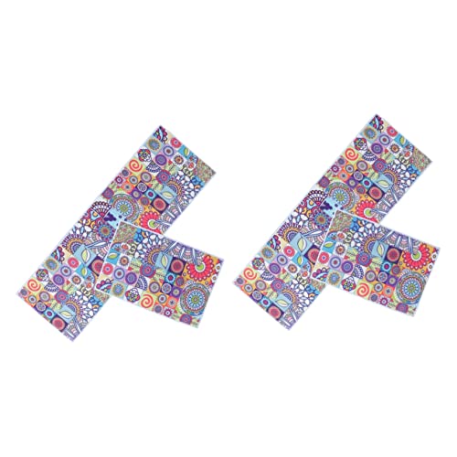 Veemoon 4 Pcs Carpet Home Moroccan Door Mat Bath Mat Creative Ground Mat Entry Door Mat Entrance Tennessee Vols Blanket Cute Bath Rug Kitchen Non-slip 3d Floor Mat Polyester (polyester)