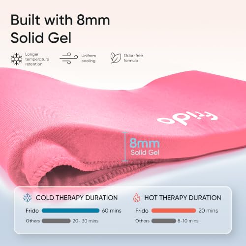 Image of Frido Hot & Cold Therapy Cap | 360 Full Head Coverage | Reusable Cooling & Warming Cap with Gentle Compression | Pink
