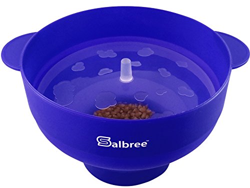The Original Salbree Microwave Popcorn Popper, Silicone Popcorn Maker, Collapsible Microwavable Bowl - Hot Air Popper - No Oil Required - The Most Colors Available (Blue) #TOP6