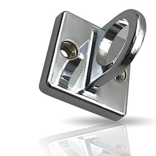 Preisvergleich Produktbild Kerafactum Wandhalterung Halterung zur Abgrenzung für Personen Personenleitsystem Absperrband Gurtband Zuggurt Abgrenzungsgurt Sperre Absperrgurt Halter zur Wandmontage Edelstahl chrome