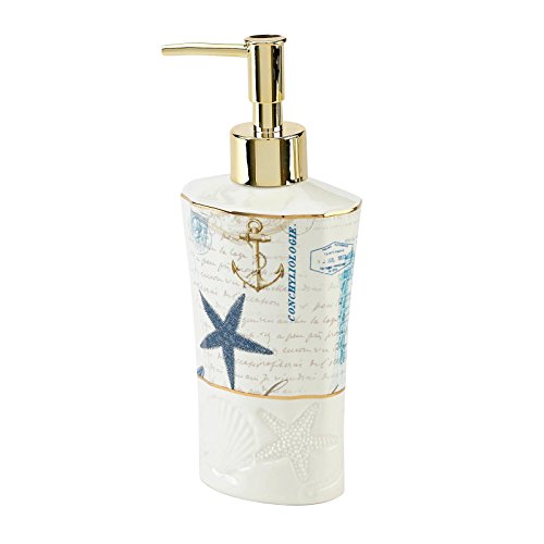 Avanti Linens - Lotion Pump/Soap Dispenser, Guest Bathroom Essentials, Nautical Inspired Home Decor (Antigua Collection)