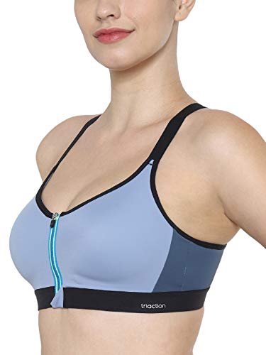 Image of Triumph Triaction Padded Wireless Extreme Bounce Control Sports Bra High Coverage Mesh Racerback Cardio Bra with Wide Straps for Running, Zumba, and High Impact Training Pack Of 1
