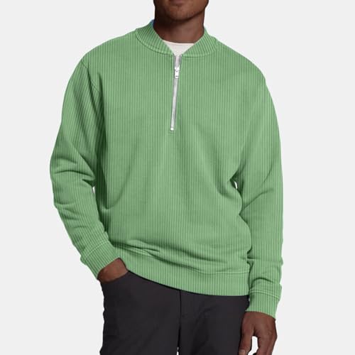 RTRDE Men's Textured Sweatshirts, Quarter Zip Long Sleeve Solid Color Casual Pullover Sweatshirts, S-4XL3